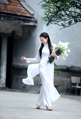 Áo dài tôn vinh vẻ đẹp phụ nữ Việt - ảnh 1